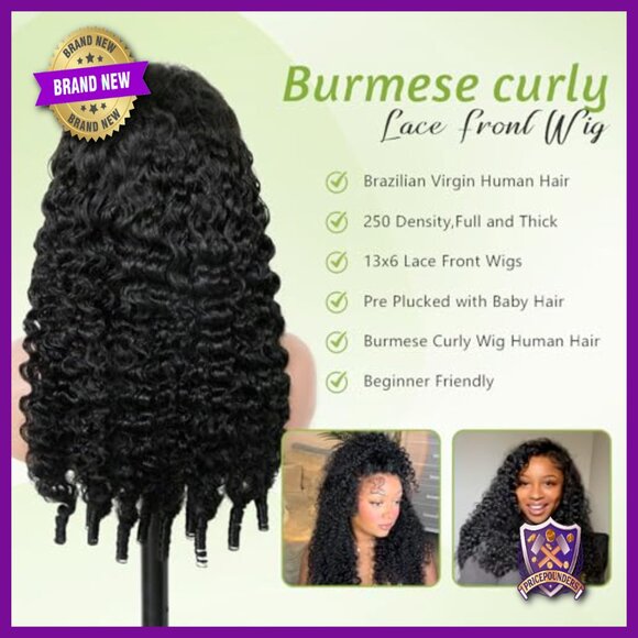 13x6 HD Lace Front Wig Human Hair 250 Density Water Wave 24 Inch main image 4
